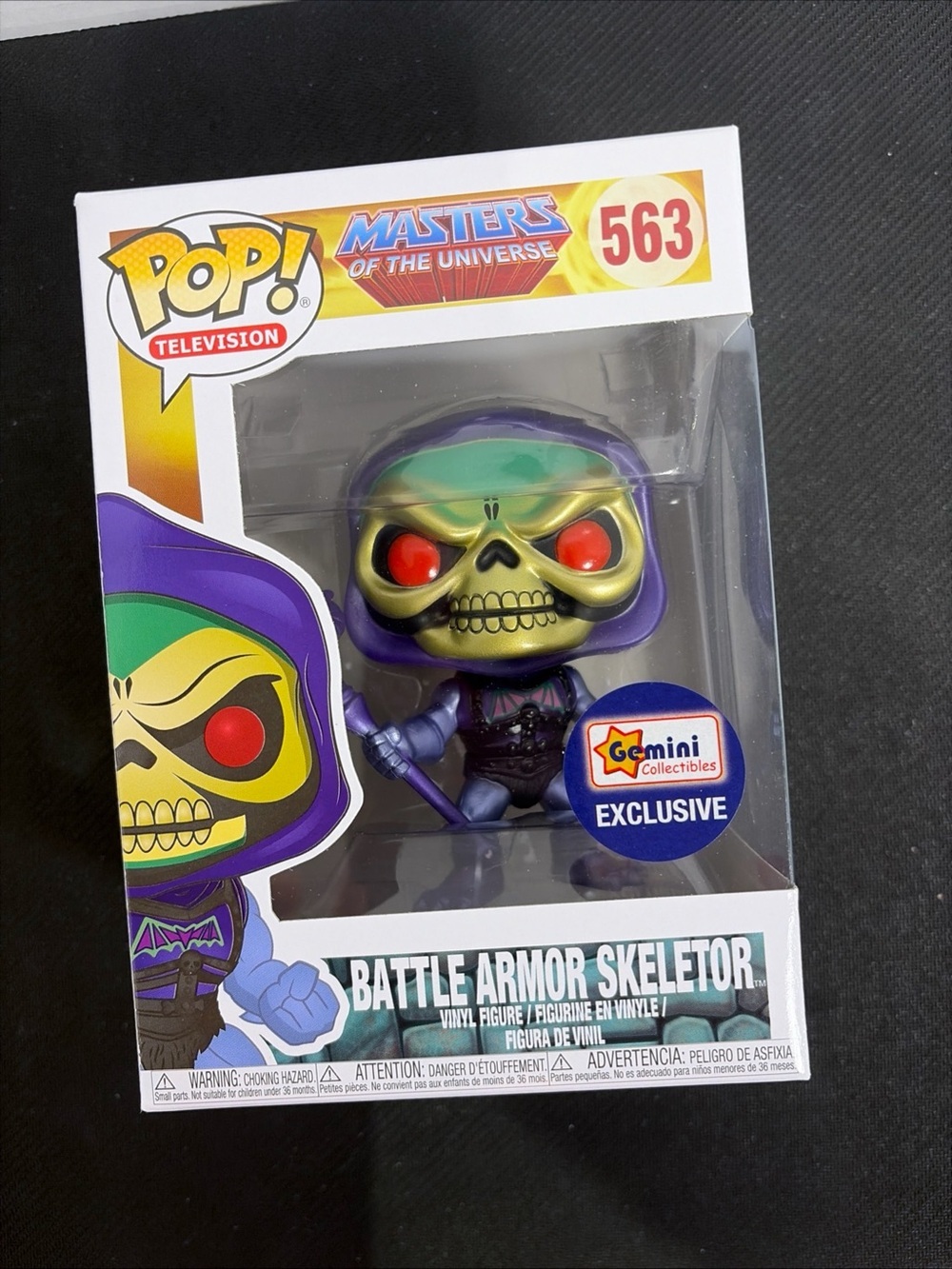 Funko Pop! Vinyl Battle Armor Skeletor MOTU #563 Gemini Exclusive Metallic